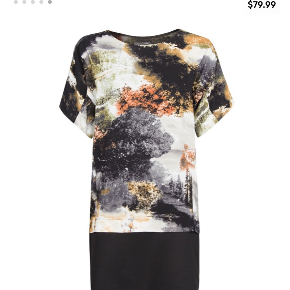 Landscape print dress